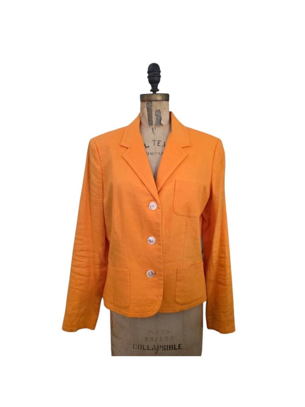 Lauren Ralph Lauren Linen Blazer Jacket Orange 14